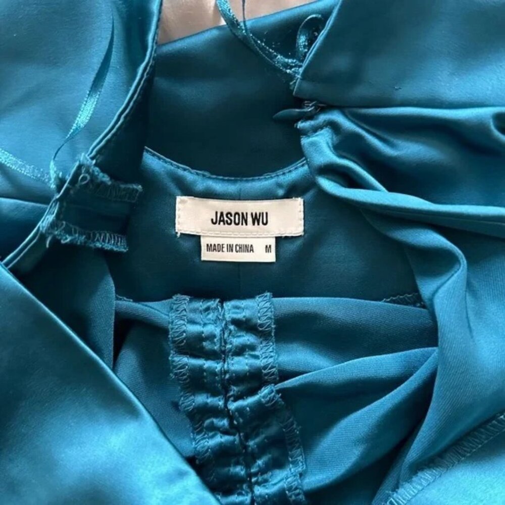 Jason Wu Semi-formal Strappy Slip Dress in Teal - Picture 6 of 8